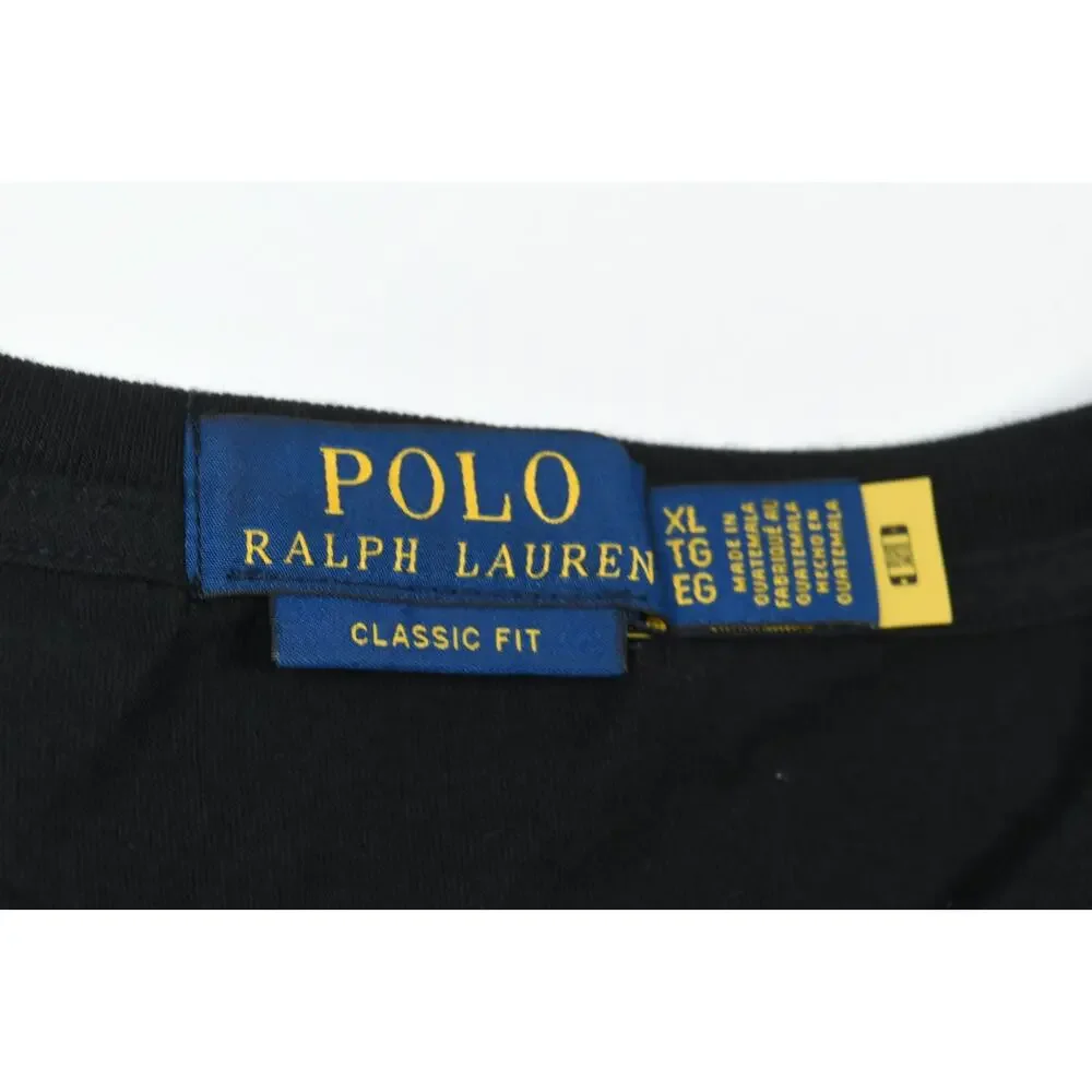 Polo Ralph Lauren Polo Bear Holiday Bear Shirt Mens XL Black Short Sleeve Cotton